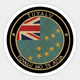 Vintage Tuvalu Oceania Oceanian Flag Sticker